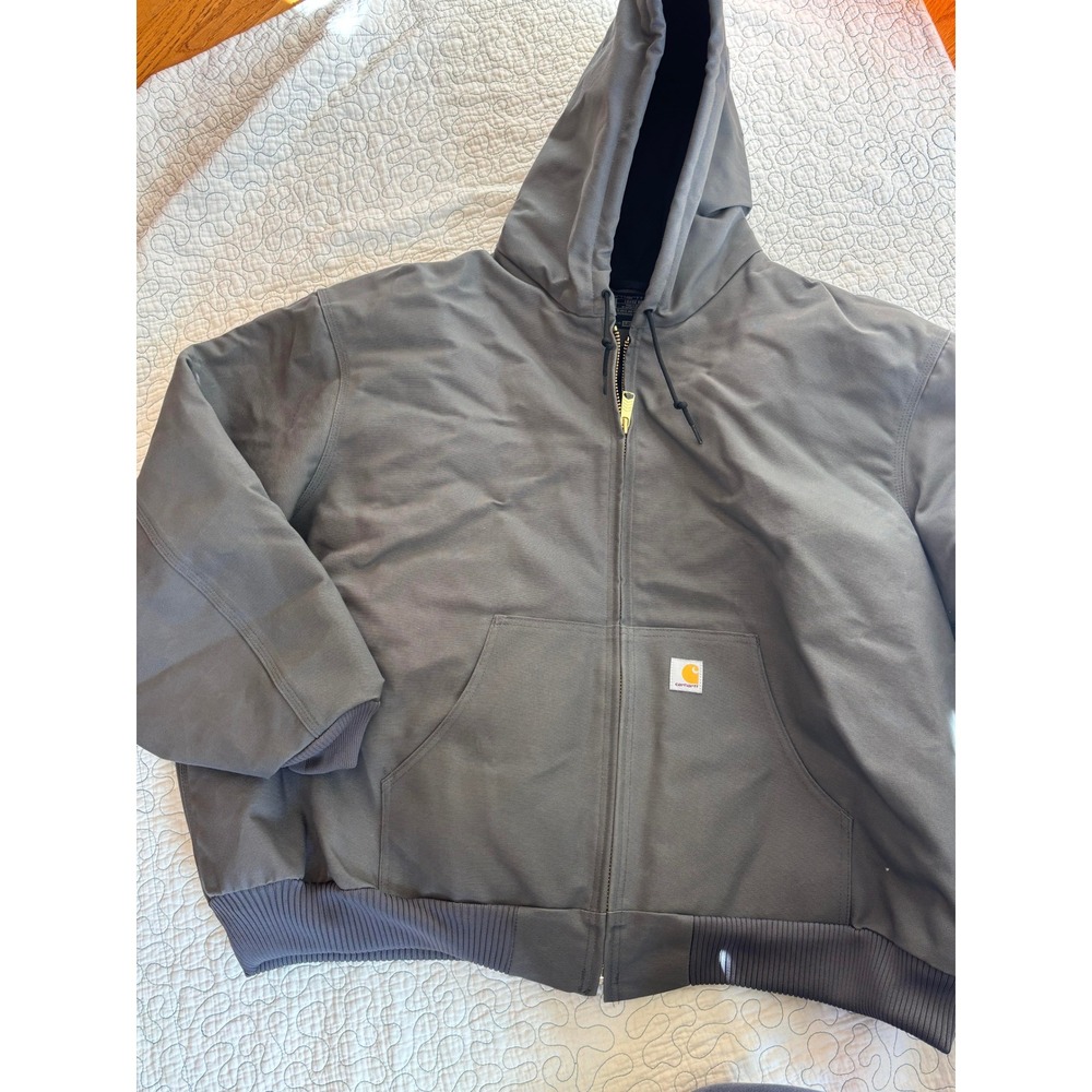 Carhartt Mens 5XL Loose Fit Duck Thermal-Lined Active Jacket Grey OJ0140-M